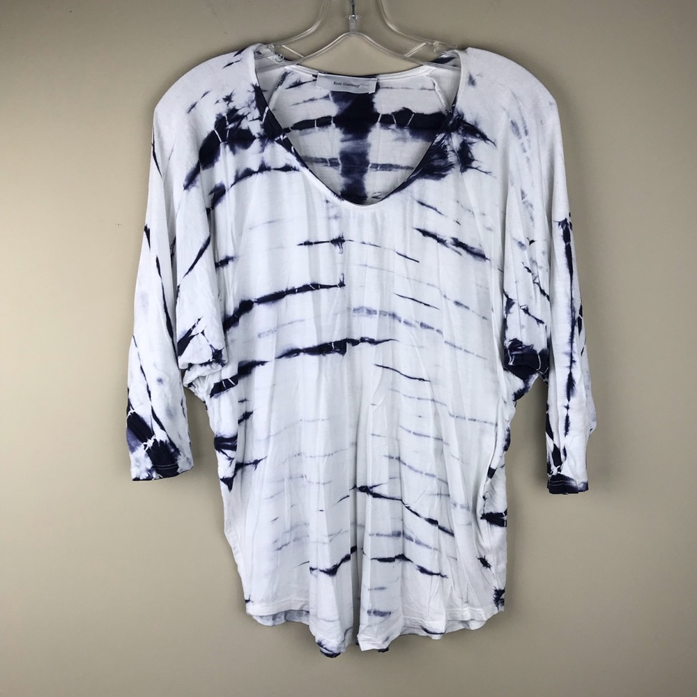 Enti Glamour blue & white tie-dye top